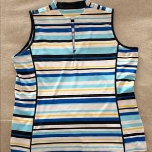 Tail Striped Sleeveless Women's Top